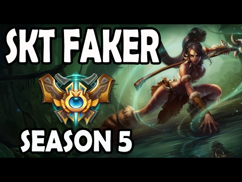 SKT T1 Faker Nidalee vs Elise Jungle Ranked Challenger Korea
