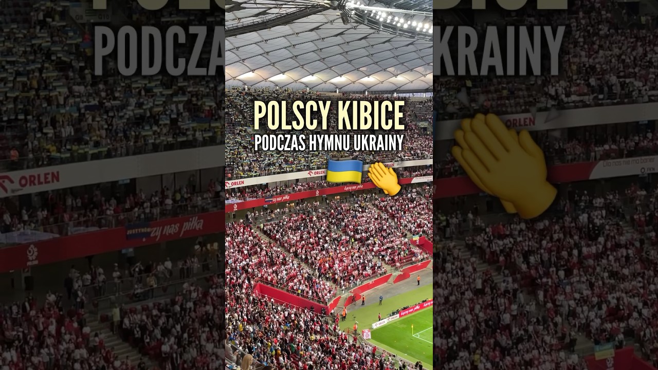 POLSCY KIBICE PODCZAS HYMNU UKRAINY 🇺🇦👏 #shorts