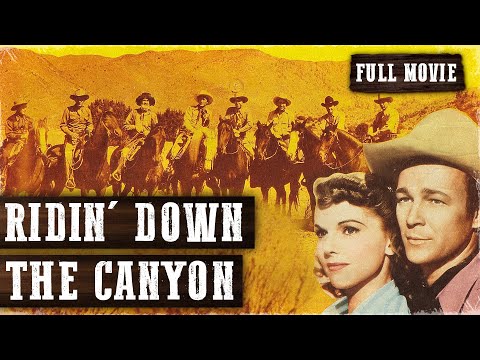 RIDIN' DOWN THE CANYON | Roy Rogers | Gabby Hayes | Full Length Western Movie | English | HD | 720p