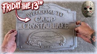 Casting The Camp Crystal Lake Sign From Friday The 13th - Metal Casting At Home