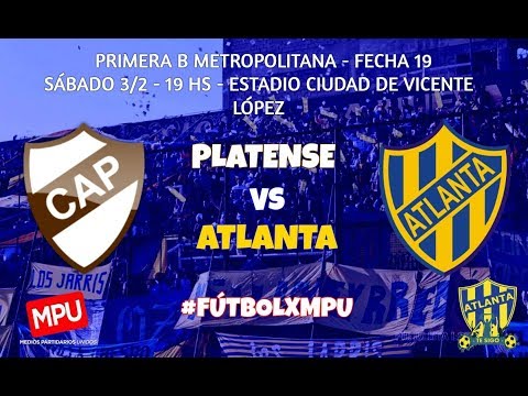 Platense vs Atlanta en VIVO - Primera B 2017/18 - Fecha 19