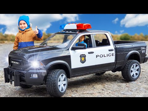 Bruder Dodge Ram Police caught intruder on Red Pickup Truck