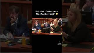 Johnny Depp’s lawyer flips off Amber Heard