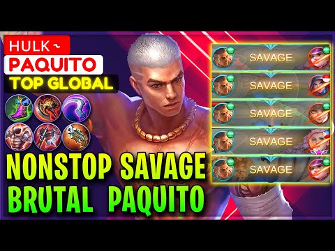 NONSTOP SAVAGE!! 25 Kills Killing Machine!! - Top Global Paquito ʜᴜʟᴋ ˞  - Mobile Legends