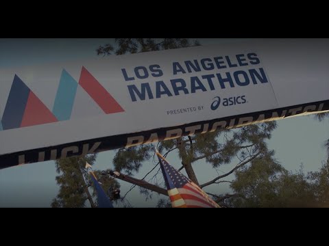 2022 Los Angeles Marathon Start Line at Dodger Stadium