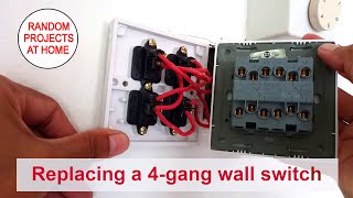 Project: Replacing the 4-gang wall switch