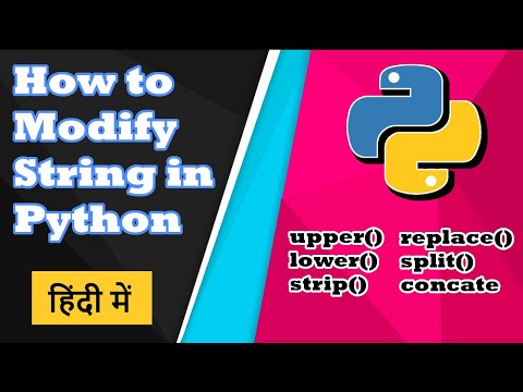 Python String Modify Method With Example Hindi Python Beginner Tutorial In Hindi Code Myth