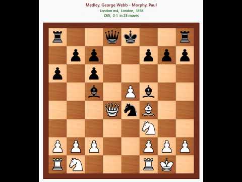 Medley, George Webb -  Morphy Paul 2 |chess games| #shorts