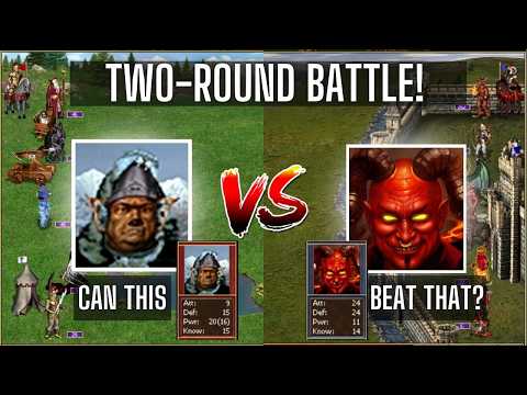 Heroes 3 Gameplay Battle Tutorial - Tower vs Inferno