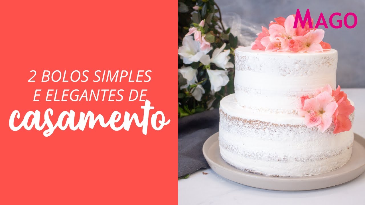 2 Bolos simples e elegantes de casamento