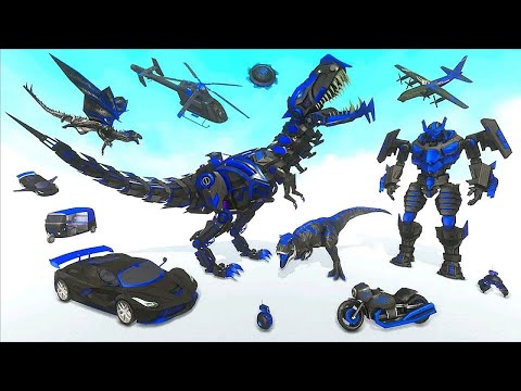 Dinosaur Robot Car Transform Game