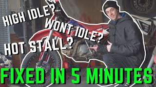 How To Fix A Dirt Bike That Wont Stay Running | High Idle | Hot stall