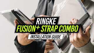 Ringke Fusion+ Apple iPad 10.2 Hoes + Handstrap & Bumpers Wit/Geel Hoesjes