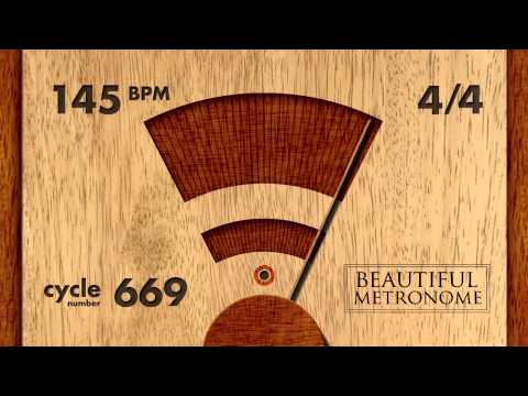 145 BPM 4/4 Wood Metronome HD