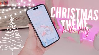 ੈ✩‧₊˚ HELLO KITTY CHRISTMAS THEME setup on IPHONE 14 PRO MAX ੈ✩‧₊˚ ☁️ 🎀