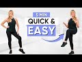5 Min Easy Leg Glute Workout Tone Strengthen No Equipment