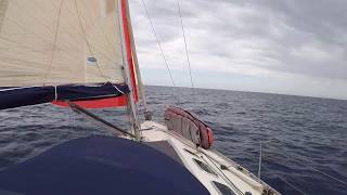 Travesía de Formentera a Garraf navegando con asimétrico