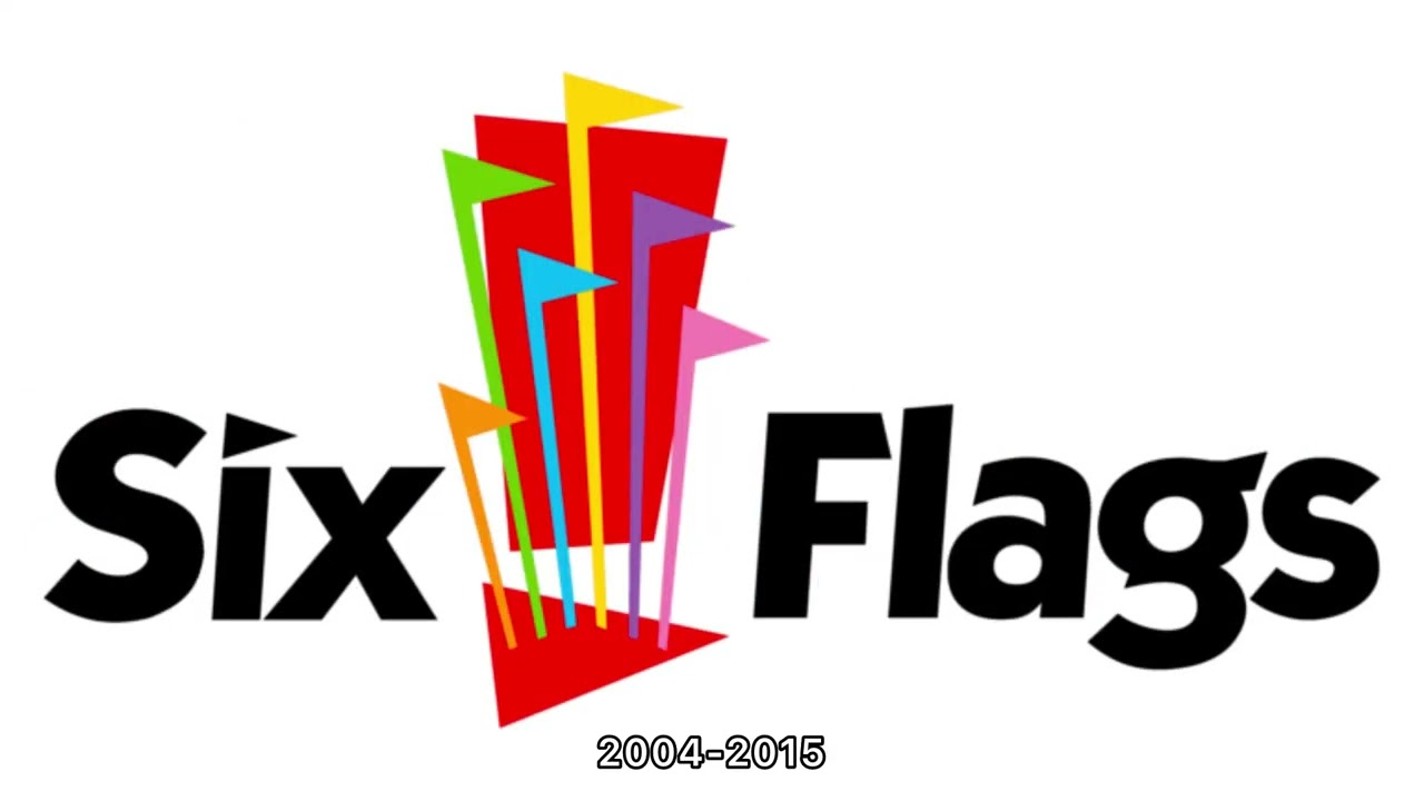 Six Flags historical logos 