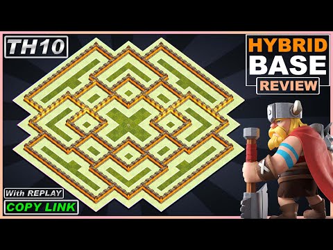NEW BEST! TH10 Base with REPLAY!! Town Hall 10 Farming/Trophy/Hybrid Base Copy link - Clash of Clans