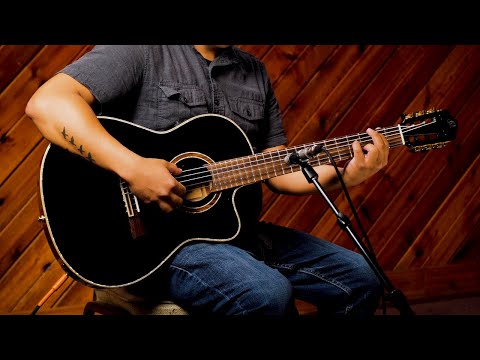 Ortega Performer Series Nylon string Guitar, thinline body - RCE138-T4BK, 52mm Nut Width w/ Gig Bag image 14