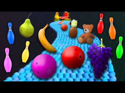 Kinetic Sand Cosmic Adventure! Fruits, Toys & Colorful Shapes to Learn For Children by Binkie TV