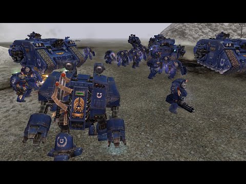 Ultramarines vs Death Guard vs Thousand Sons vs Tyranids - Unification Mod - Dawn Of War Soulstorm