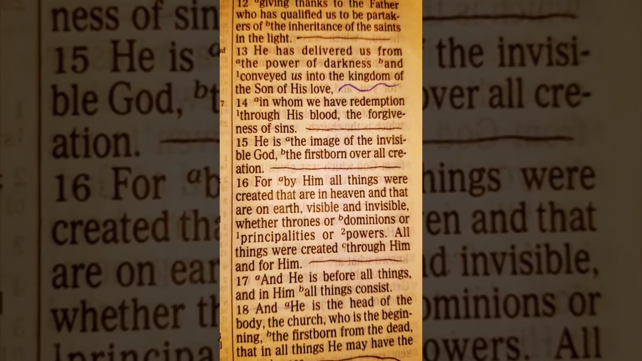 Colossians 1:15-17 (JESUS is not only the image of GOD. HE is GOD. Creator of All! Believe that!!!)