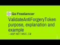 ValidateAntiForgeryToken Purpose Explanation And Example
