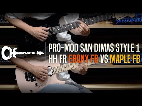 Charvel PRO-MOD San Dimas Style 1 HH FR Ebony FB VS Maple FB Review (No Talking)