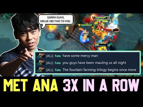 THE LUCKIEST AND UNLUCKIEST GUYS IN PUBS EVER - Ana & Friends vs SAME TEAM 3X in a row DOTA 2