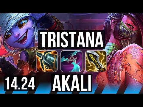 TRISTANA vs AKALI (MID) | KR Diamond | 14.24