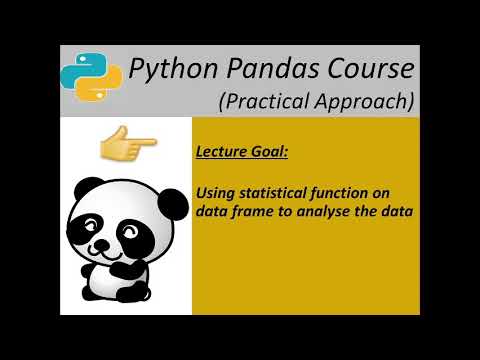 Python Pandas Course Applying Statistical Function