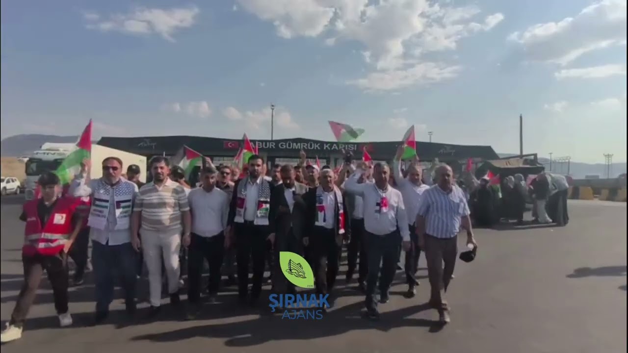 Filistin konvoyunun engellenmesine Şırnak'tan sert tepki