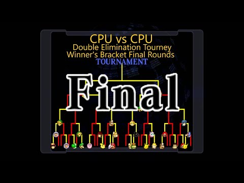 SSBM CPU vs CPU Double Elimination Tournament | Final Rounds of Winners Bracket
