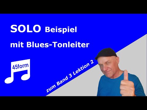 Beispiel einer Improvisation mit Bluestonleiter: 3. Option in der 4+5 Improvisationsmethode.