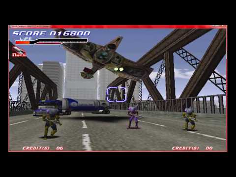 mame 222 konami usa terraburst - alien invaders from space - 1998 full arcade game emulated on pc