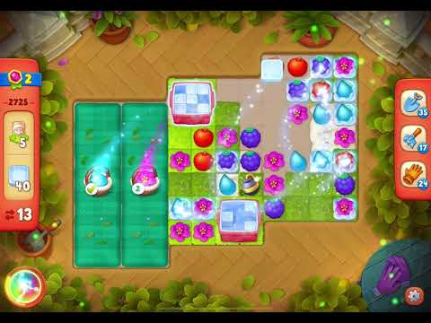 GardenScapes Level 2725 no boosters (16 moves)