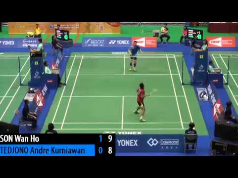 R64 - MS - SON Wan Ho vs Andre Kurniawan TEDJONO - 2014 Chinese Taipei Open (F 10-8)