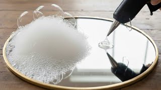LEVEL UP Your ART! Mirror, Hot Glue & Dish Soap Technique!