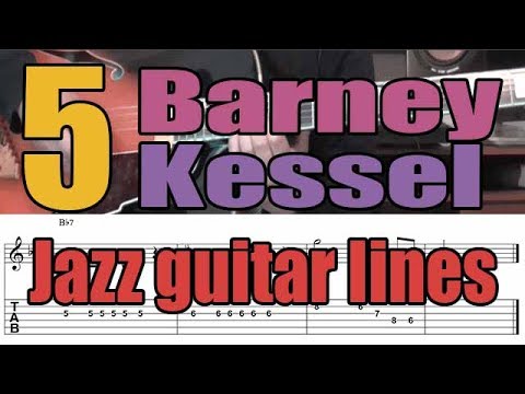 5 Barney Kessel Jazz Guitar Lines | Lesson with tabs | Taken From "Let's Cook"