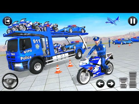 Truk Transportasi Polisi Mengangkut Motor | Police Bike Transport Truck