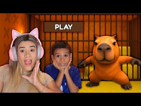 ESCAPANDO DA PRISÃO DA CAPIVARA com MEU FILHO no ROBLOX