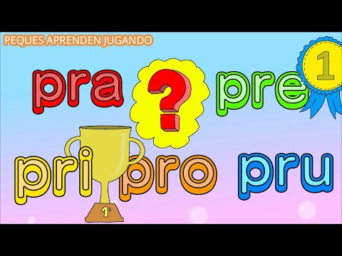 Sílabas Pra Pre Pri Pro Pru para niños  Video de Peques Aprenden Jugando