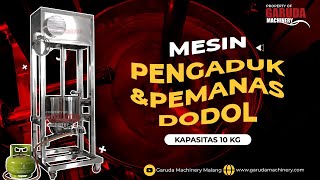 Mesin Pengaduk dan Pemanas Dodol dan Jenang Kapasitas 10 Kg Model Wajan