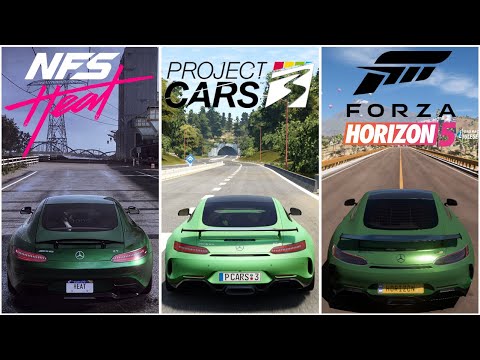 NFS Heat vs Project CARS 3 vs Forza Horizon 5 | Mercedes AMG GT Gameplay Comparison