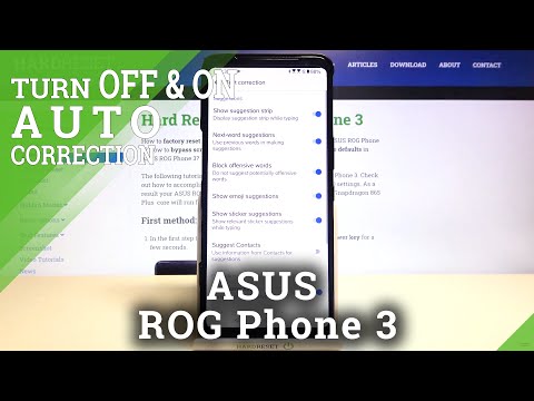 How to Enter Text Correction Options in ASUS ROG Phone 3?