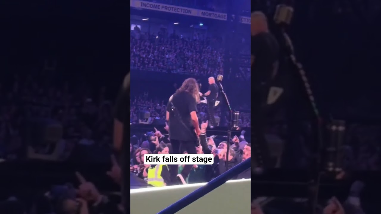 Kirk falls of stage Metallica live in Dublin 2026 #metallica #shorts - YouTube