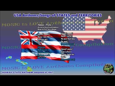 Hawaii State Anthem "Hawai`i Pono`i" with vocal and lyrics