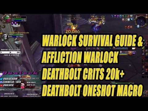 Warlock Survival Guide & Affliction Deathbolt Oneshot Combo - Shadowlands PvP 9.0.2 2v2 Arenas