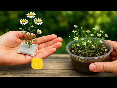 🟡 How to Grow CHAMOMILE from Tea Bags – Easy and Fast